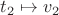 $t_2\mapsto v_2$
