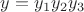 $y = y_1y_2y_3$