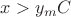 $x > y_m C$