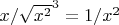 $x/ \sqrt{x^2}^3 = 1/x^2$