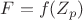 $F=f(Z_p)$