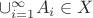 $\cup\limits_{i=1}^\infty A_i \in X$