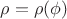 $\rho = \rho(\phi)$