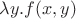 $\lambda y.f(x,y)$