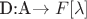 D:A\to F[\lambda]