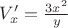 $V'_x=\frac{3x^{2}}{y}$