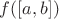 $f([a, b])$