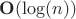 $\mathbf{O}(\log(n))$