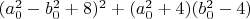 $(a_0^2-b_0^2+8)^2+(a_0^2+4)(b_0^2-4)$