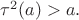 $\tau^2(a)>a.$
