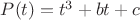 $ P(t)=t^3+bt+c $