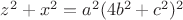 $z^2+x^2=a^2(4b^2+c^2)^2$