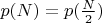 $p(N)=p(\frac{N}{2})$