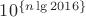 $10^{\{n\lg 2016\}}$