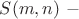 $S(m,n)~-$