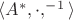 $\langle A^{*}, \cdot, ^{-1}\rangle$