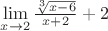 $\lim\limits_{x \rightarrow 2} \frac {\sqrt[3]{x-6}} {x+2}+2$