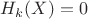 $H_k(X)=0$ $H_k(X)=0$