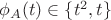$\phi_A(t) \in \{ t^2, t \} $