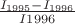 $\frac{I_{1995}-I_{1996}}{I{1996}}$