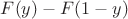 $F(y)-F(1-y)$