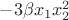 $-3\beta x_1 x_2^2$