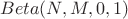 $Beta(N, M, 0, 1)$ $Beta(N, M, 0, 1)$
