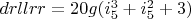$drllrr=20 g (i_5^3+i_5^2+3)$