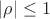 $|\rho| \leq 1$