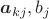$\boldsymbol a_{kj},b_j$