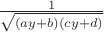 ${1\over\sqrt{(ay+b)(cy+d)}}$