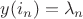 $y(i_n)=\lambda_n$