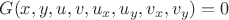 $G(x,y,u,v,u_x,u_y,v_x,v_y)=0$