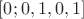 $[0;0,1,0,1]$