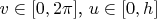 $ v \in [0, 2\pi]$, $ u \in [0, h]$
