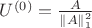 $U^{(0)} = \frac{A}{\left\lVert A \right\rVert_1^2}$
