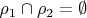 $ \rho _1  \cap \rho _2  = \emptyset $