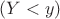 $(Y<y)$