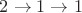 $2\to1\to1$