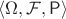 $\langle \Omega, \mathcal F, \mathsf P\rangle$
