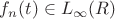 $f_n(t) \in L_{\infty}(R)$