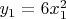 $y_1=6x_1^2$