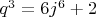 $q^3=6j^6+2$