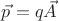 $\vec{p}=q\vec{A}$