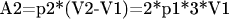 A2=p2*(V2-V1)=2*p1*3*V1