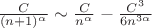 $\frac{C}{(n+1)^{\alpha}}\sim\frac{C}{n^{\alpha}}-\frac{C^3}{6n^{3\alpha}}$