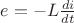 $e=-L \frac{di}{dt}$