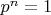 $p^n=1$
