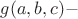 $g(a,b,c)-$