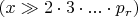 $(x \gg 2 \cdot 3 \cdot...\cdot p_r)$